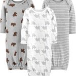 Simple Joys by Carter's Unisex Babies' Cotton Sleeper Gown, Pack of 3